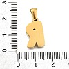 Golden 304 Stainless Steel Pendants STAS-K300-01G-R-3
