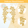 Flower Polyester Embroidery Lace Ornament Accessories PATC-WH0005-53A-5