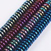 Electroplate Non-Magnetic Synthetic Hematite Beads Strands G-F562-P-1