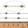 Handmade Brass Glass Beaded Chains GL-CBA1C06-09G-3