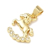 Brass Micro Pave Clear Cubic Zirconia Pendants KK-A303-05L-G-2