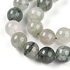 Natural Green Rutilated Quartz Round Beads Strands G-T140-10mm-02-4