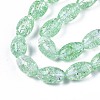 Transparent Crackle Glass Beads Strands GLAA-S192-B-010E-3