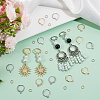 80Pcs 2 Color 304 Stainless Steel Leverback Earring Findings STAS-SP0001-17-4