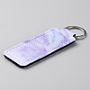 Marble Pattern Neoprene Lipstick Protective Case Portable Holder Pouch Keychain KEYC-WH0040-03B-2