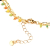 2 Layered Brass Curb Chains Anklets AJEW-AN00311-02-3