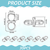 30Pcs 304 Stainless Steel Connector Charms STAS-UN0063-90-3