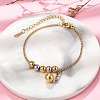304 Stainless Steel Curb Chain Bracelets BJEW-D337-01B-GP-1