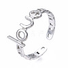 Non-Tarnish 304 Stainless Steel Word Love Open Cuff Ring RJEW-T023-72P-3