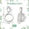 1Pc Rhodium Plated 925 Sterling Silver Enhancer Shortener Bails STER-PH0001-92-2