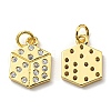 Brass with Cubic Zirconia Pendants KK-K341-19B-G-2