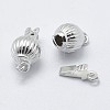 Rhodium Plated 925 Sterling Silver Box Clasps STER-F037-012P-2