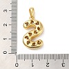 Brass Micro Pave Cubic Zirconia Pendants KK-E061-03G-19-3