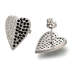 Brass Pave Cubic Zirconia Stud Earrings EJEW-M088-02P-2