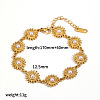 304 Stainless Steel & Plastic Pearl Link Chain Bracelets for Women WGB2EA6-03-1