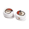 Christmas Theme Printed Opauqe Acrylic Beads OACR-R004-01K-3