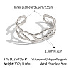 Hollow Out 304 Stainless Steel Cuff Bangles for Women AP7431-2-2
