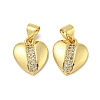 Brass Micro Pave Cubic Zirconia Pendants KK-N254-135B-G-1