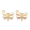 Light Gold Plated Alloy Charms X-ENAM-T009-02F-2