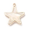 Brass Enamel Pendants KK-K252-10G-08-3