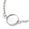 304 Stainless Steel Cable Chain Slider Bracelet Making BJEW-JB12959-01-3