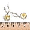 925 Sterling Silver Micro Pave Cubic Zirconia Hoop Earrings EJEW-B147-01A-04-5
