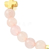 6mm Round Dyed Natural Rose Quartz Beaded Stretch Bracelets BJEW-JB10585-3