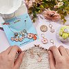12Pcs 6 Style Alloy Enamel Sakura & Peach & Plum Blossom Charm Locking Stitch Markers HJEW-PH01645-4