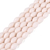 Opaque Solid Color Glass Beads Strands GLAA-N071-01A-C02-1