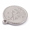 304 Stainless Steel Pendants STAS-O140-02P-L-3