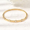 304 Stainless Steel Pave Clear Cubic Zirconia Heart Hinged Cuff Bangles for Women SA-CBAF851-03G-1