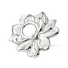 Adjustable 304 Stainless Steel Open Cuff Ring Components STAS-P403-01G-P-1