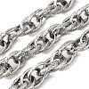 304 Stainless Steel Textured Oval Link Chains CHS-V001-01P-1