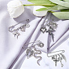 4Pcs 4 Styles 304 Stainless Steel Brooches JEWB-BM0001-02-4
