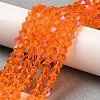 Transparent Electroplate Glass Beads Strands LS-GLAA-F029-3mm-D11-4
