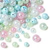 250G UV Plating Rainbow Iridescent Opaque Acrylic Beads PACR-CJ0001-38A-1