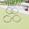 4Pcs 4 Style Natural & Synthetic Mixed Gemstone & 304 Stainless Steel Beaded Stretch Bracelets Set for Women BJEW-JB09116-5