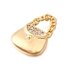 Brass Micro Pave Cubic Zirconia Pendants KK-C096-12G-2