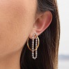 304 Stainless Steel Cubic Zirconia Stud Earrings for Women SD6201-4