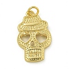 Halloween Theme Rack Plating Brass Pendants KK-Z067-18G-03-1