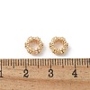 Brass Micro Pave Cubic Zirconia Daisy Spacer Beads KK-U052-37G-NF-2