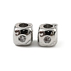 Brass Clear Cubic Zirconia Beads KK-D106-10P-1