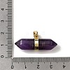Natural Amethyst Double Terminal Pointed Pendants G-NH0001-15G-10-3