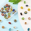 40Pcs Polymer Clay Rhinestone European Beads RB-YW0001-02-4