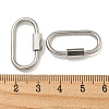 Non-Tarnish 304 Stainless Steel Screw Carabiner Lock Charms STAS-C092-05G-P-3