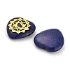 7Pcs 7 Styles Chakra Natural Lapis Lazuli Love Heart Ornaments Figurines G-P533-01F-2