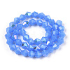 Imitation Jade Electroplate Glass Beads Strands EGLA-A039-J6mm-L04-3