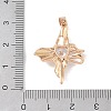 Brass Micro Pave Cubic Zirconia Pendants KK-P273-11B-KCG-3