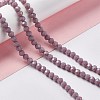 Faceted(32 Facets) Glass Beads Strands EGLA-J042-36B-13-4