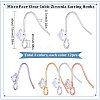 SUNNYCLUE 36Pcs 3 Colors Brass Micro Pave Clear Cubic Zirconia Earring Hooks KK-SC0003-50-2